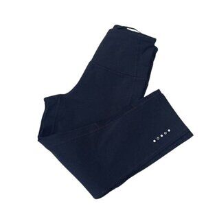 CORE IO Women Crop Leggings black SZ XS Mesh Details-back Pocket- Activewear